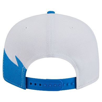 Men's New Era Blue Detroit Lions Throwback Jagged 9FiFTY Snapback Hat