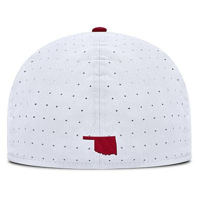 Men's Nike White Oklahoma Sooners On-Field Dugout True Performance Fitted Hat