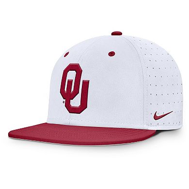 Men's Nike White Oklahoma Sooners On-Field Dugout True Performance Fitted Hat