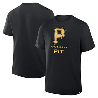 Men's Fanatics Black Pittsburgh Pirates Clubhouse Legacy Side Swipe T-Shirt
