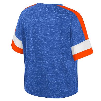 Women's Colosseum Royal Florida Gators Color Block Scoop Neck T-Shirt