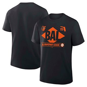 Men's Fanatics Black Baltimore Orioles 2025 Spring Training Grapefruit League True Icon T-Shirt