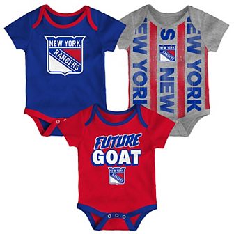 Newborn New York Rangers Loyal Buddies Three-Pack Bodysuit Set