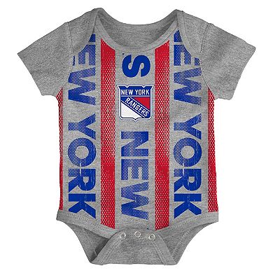Newborn New York Rangers Loyal Buddies Three-Pack Bodysuit Set