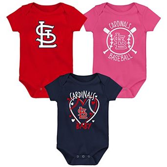 Infant St. Louis Cardinals Slide Home Three-Pack Bodysuit Set