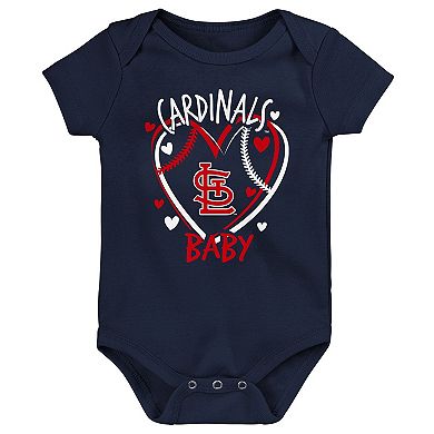 Infant St. Louis Cardinals Slide Home Three-Pack Bodysuit Set