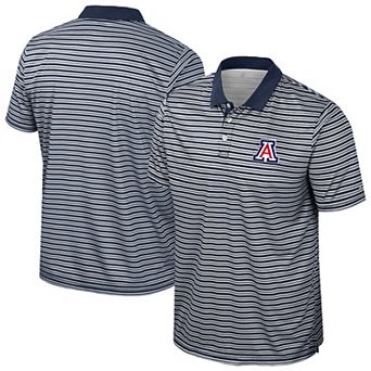 Men's Colosseum Navy Arizona Wildcats Striped Polo