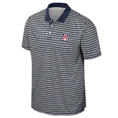 Men's Colosseum Navy Arizona Wildcats Striped Polo