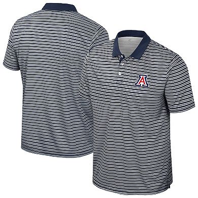 Men's Colosseum Navy Arizona Wildcats Striped Polo