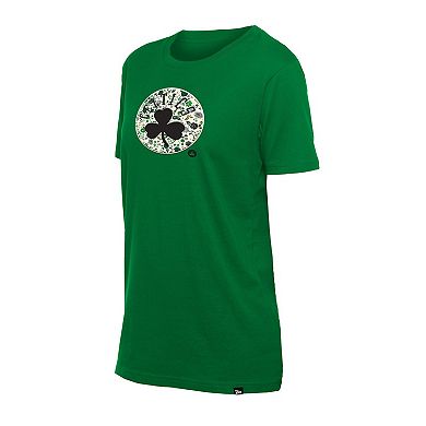 Women's New Era Kelly Green Boston Celtics Glam Game Flower T-Shirt