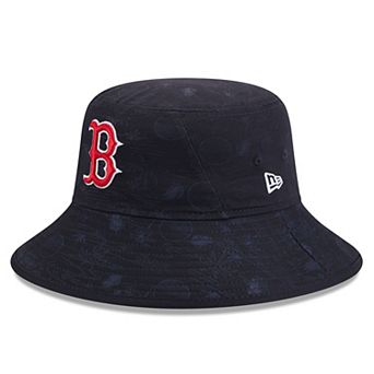 Youth New Era Navy Boston Red Sox 2025 Spring Training All Over Print Bucket Hat