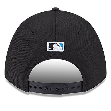 Men's New Era Black Miami Marlins Player Replica 9FORTY Adjustable Hat