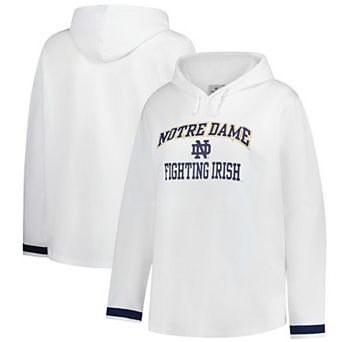 Women's Fanatics White Notre Dame Fighting Irish Plus Size Pullover Hoodie