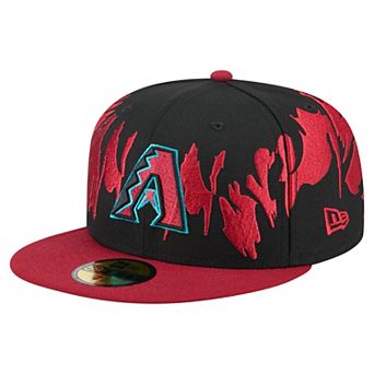Men's New Era Black/Red Arizona Diamondbacks Retro Pattern 59FIFTY Fitted Hat
