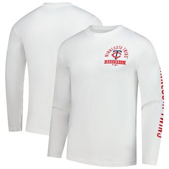 Men's Fanatics White Minnesota Twins Press Box Long Sleeve T-Shirt