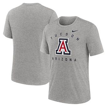Men's Nike Heather Gray Arizona Wildcats Campus Primary Location Tri-Blend T-Shirt