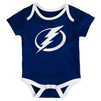 Newborn Tampa Bay Lightning Loyal Buddies Three-Pack Bodysuit Set