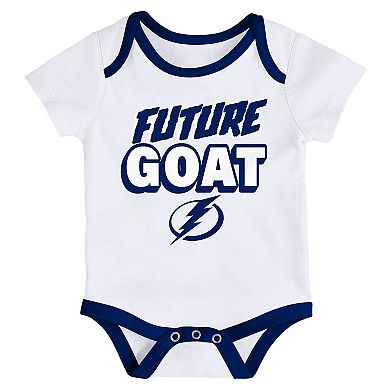 Newborn Tampa Bay Lightning Loyal Buddies Three-Pack Bodysuit Set