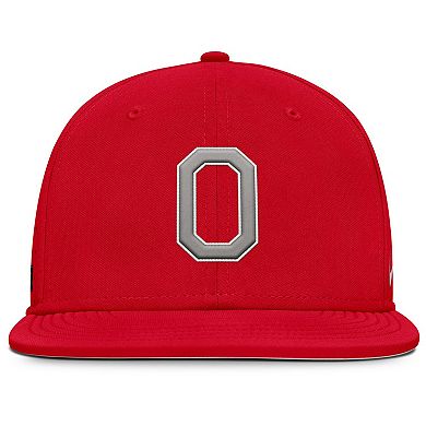 Men's Nike Scarlet Ohio State Buckeyes On-Field Dugout True Performance Fitted Hat