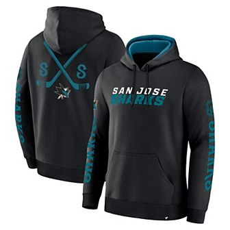 Men's Fanatics Black San Jose Sharks Big City Legacy Fleece Pullover Hoodie