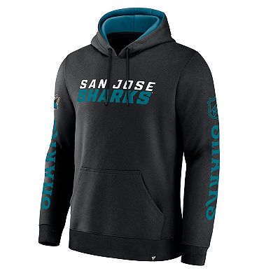 Men's Fanatics Black San Jose Sharks Big City Legacy Fleece Pullover Hoodie