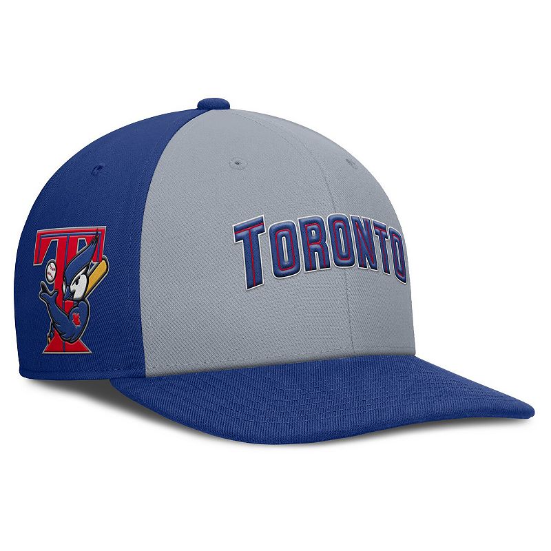 Men's Nike Gray/Royal Toronto Blue Jays Pro Performance Snapback Hat, Size: Medium/Large, Jay Grey