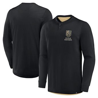Men's Fanatics Black Vegas Golden Knights Adrenaline Push Long Sleeve T-Shirt