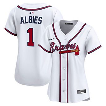 Women's Nike Ozzie Albies White Atlanta Braves Home Limited Player Jersey