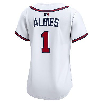 Women's Nike Ozzie Albies White Atlanta Braves Home Limited Player Jersey
