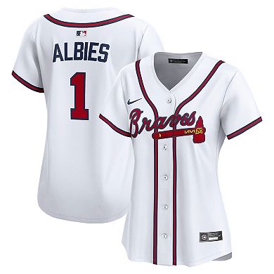 Women's Nike Ozzie Albies White Atlanta Braves Home Limited Player Jersey