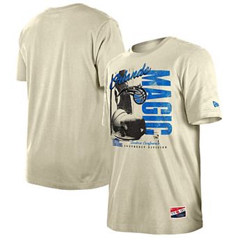 Men's New Era Cream Orlando Magic Distressed Throwback Vintage Color Pack T-Shirt