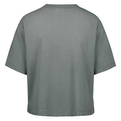 Women's '47 Gray Las Vegas Raiders Florentina Montauk Cropped T-Shirt