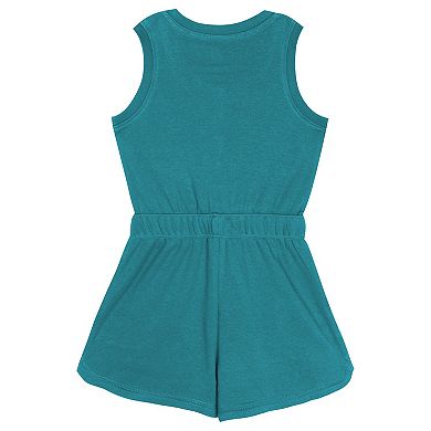 Girls Toddler Aqua Miami Dolphins Super Girl Romper