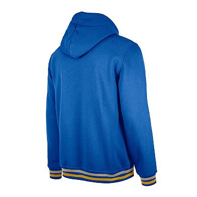 Men's New Era Royal Golden State Warriors Throwback Vintage Pullover Hoodie