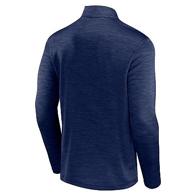 Men's Fanatics Heather Navy Minnesota Twins Fundamentals Quarter-Zip Pullover