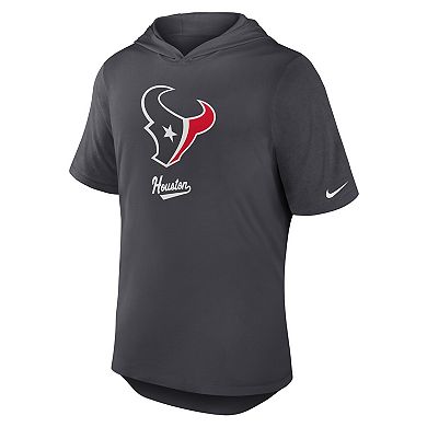 Men's Nike Anthracite Houston Texans Tri-Blend Performance Hoodie T-Shirt