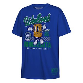 Youth��Mitchell & Ness Blue Minnesota Timberwolves Concession Food Character T-Shirt