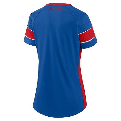 Women's Fanatics Royal New York Giants Athena Lace-Up Top