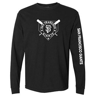 Women's Soft as a Grape Black San Francisco Giants Pigment Dye Long Sleeve T-Shirt