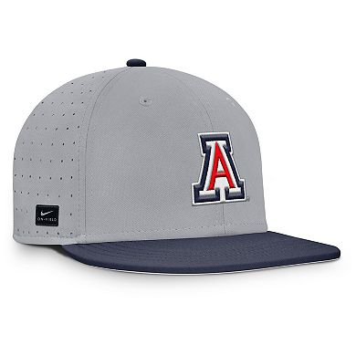 Men's Nike Gray Arizona Wildcats On-Field Dugout True Performance Fitted Hat