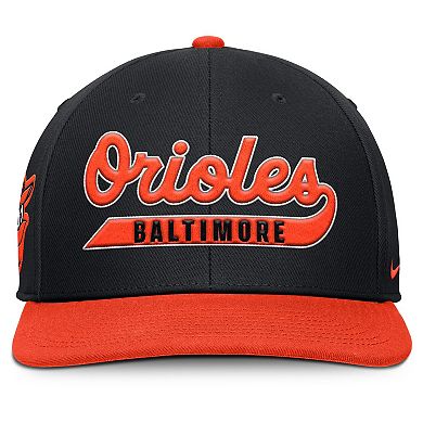 Men's Nike Black/Orange Baltimore Orioles Pro Performance Snapback Hat