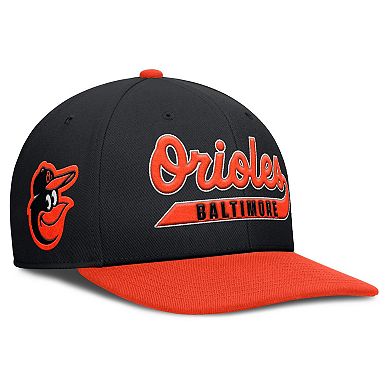 Men's Nike Black/Orange Baltimore Orioles Pro Performance Snapback Hat