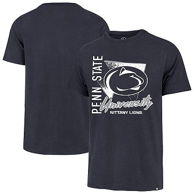 Men's '47 Navy Penn State Nittany Lions Side Arm Franklin T-Shirt