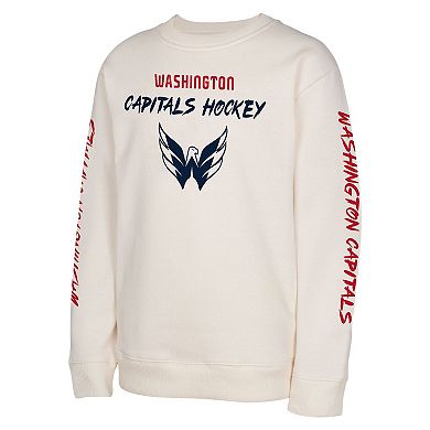 Youth Cream Washington Capitals Star Power Pullover Sweatshirt