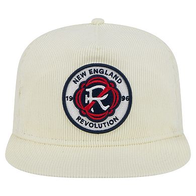 Men's New Era Cream New England Revolution 2025 Kickoff Snapback Golfer Hat