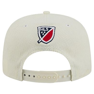 Men's New Era Cream New England Revolution 2025 Kickoff Snapback Golfer Hat