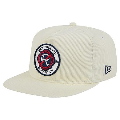 Men's New Era Cream New England Revolution 2025 Kickoff Snapback Golfer Hat