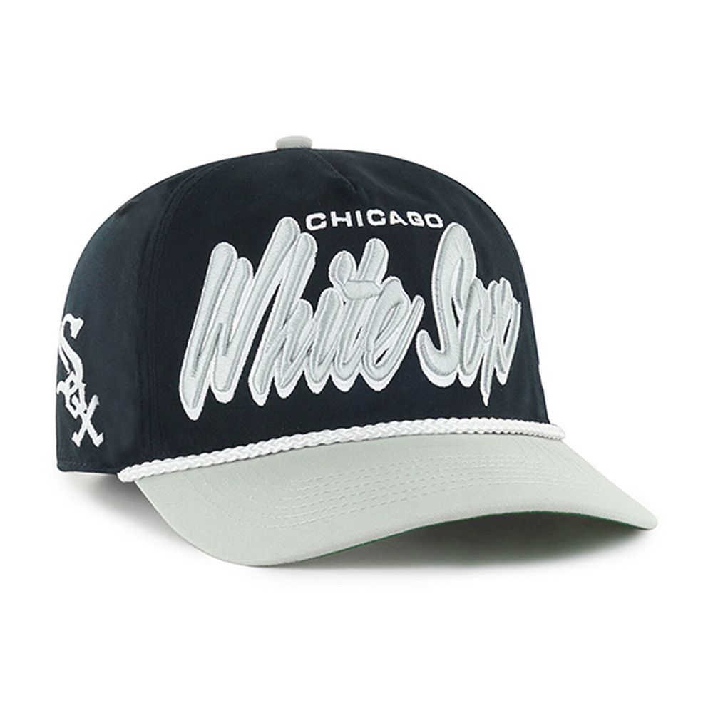 Men's '47 Black Chicago White Sox Dropshadow Rope Hitch Adjustable Hat