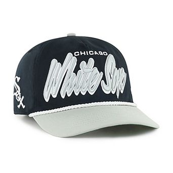 Men's '47 Black Chicago White Sox Dropshadow Rope Hitch Adjustable Hat