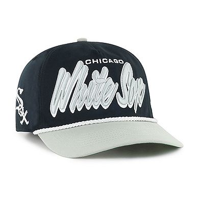 Men's '47 Black Chicago White Sox Dropshadow Rope Hitch Adjustable Hat